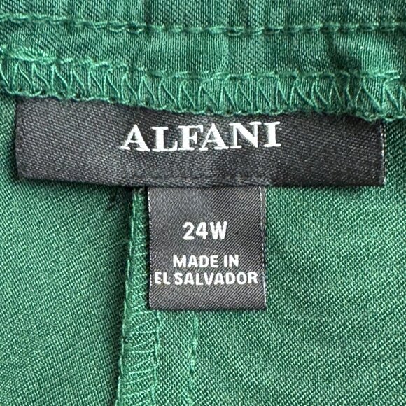 Alfani NEW Ess. Skinny Career Pants Green Plus Size 24W Tummy Control Career - Picture 6 of 12